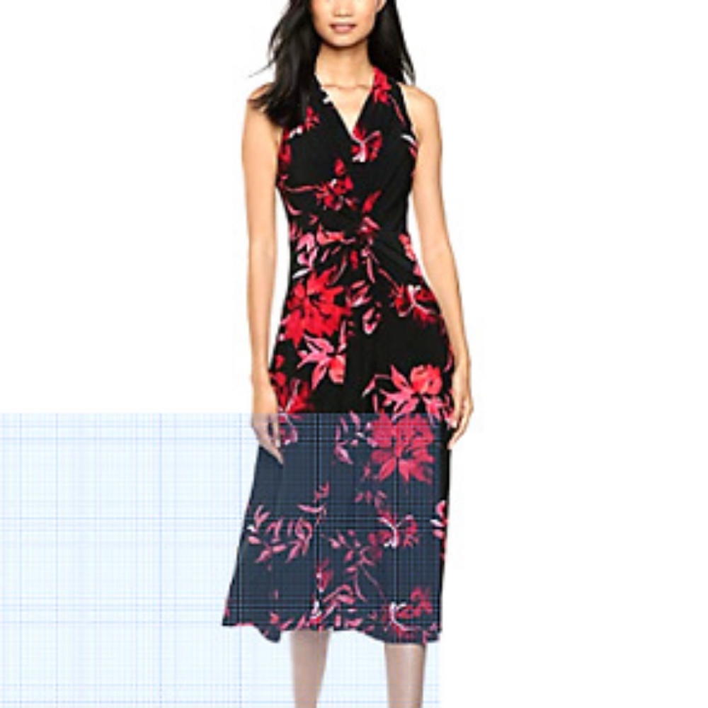 Midi  floral  flowy dress